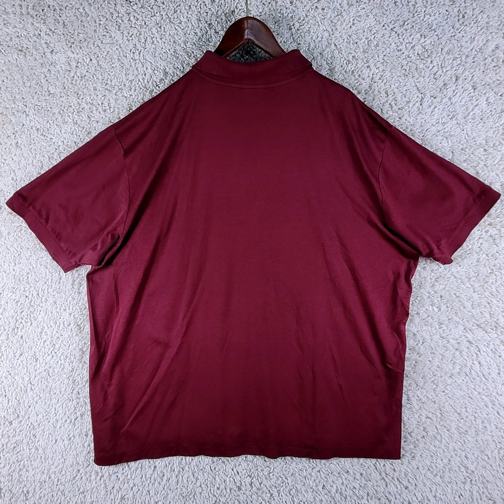 Polo Ralph Lauren Polo Shirt Men's 3XB Maroon Burgundy Short Sleeve Soft Cotton - Picture 5 of 11